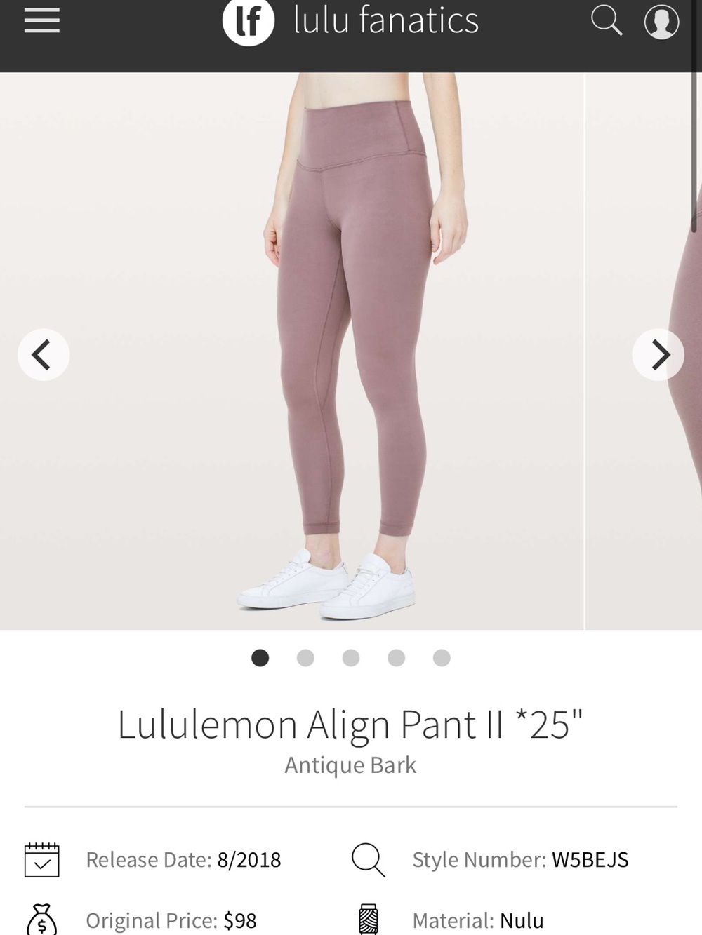 lululemon Align Pant II *25" (High Rise Tights, Leggings)